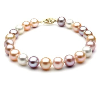 Bracelet perles de Chine - Perles multicolores d'eau douce - 6.5/7mm
