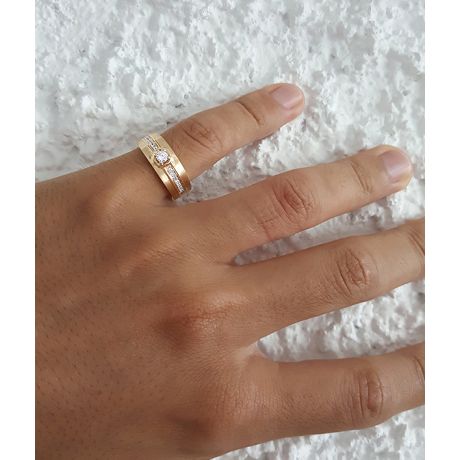 Bague Homme Chevalière or jaune 750/1000, Diamant Serti