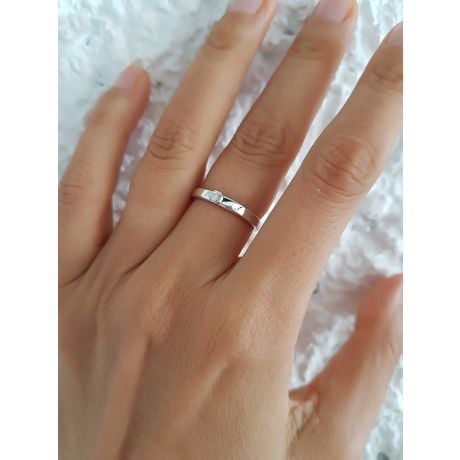 Alliance mariage originale - Alliance Femme - Platine - Diamant