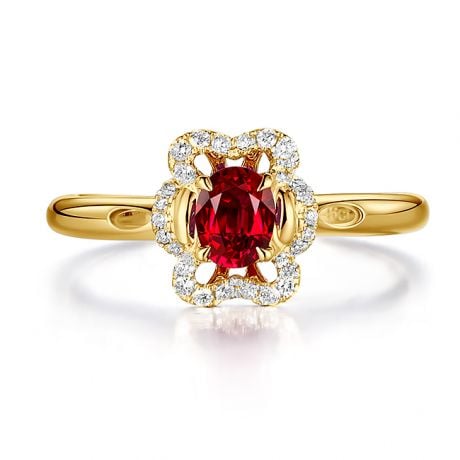 Bague Flamenca Rubis Or jaune