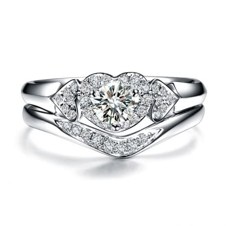 Alliance Ondulée Élysée - En Platine et Diamants Sertis | Gemperles