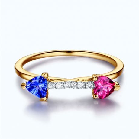Bague croisée des chemins. Or jaune
