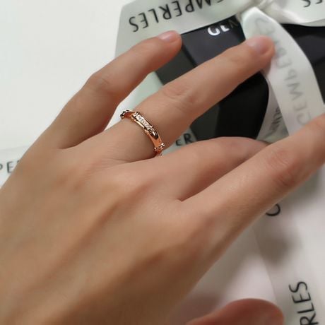 Alliance en or rose 18 carats - Alliance diamants pour Femme | Constance