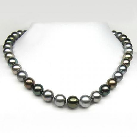 Collier en perle de Tahiti - Perles multicolores - 9/11mm - AAA