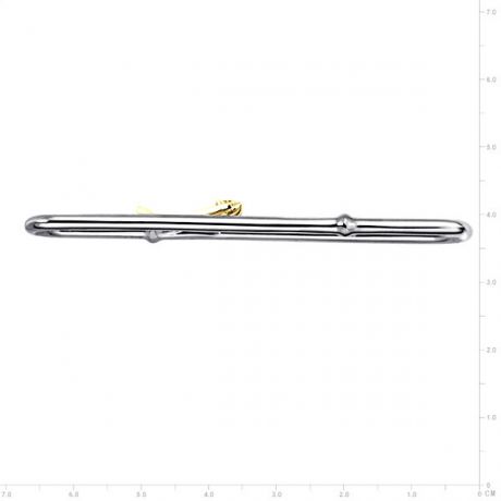 Pendentif bambou duo d'or jaune et blanc - Diamants noeuds cloisonnés