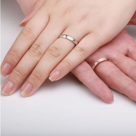 Alliance 2 ors liés - Bague créative pour Femme - Diamants clos