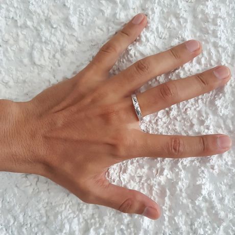 Alliance mariage - Alliance Homme - Platine - Diamant