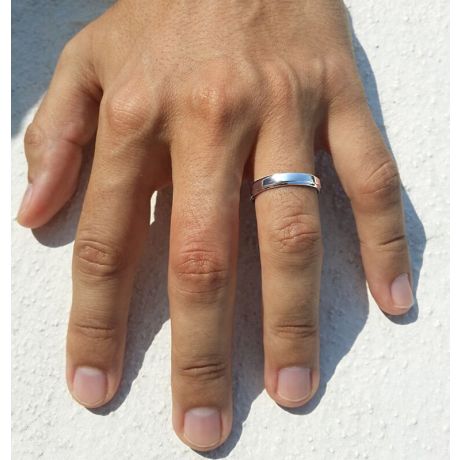 Anneaux platine. Alliances androgynes duo. Diamants | Madeline & Horizon