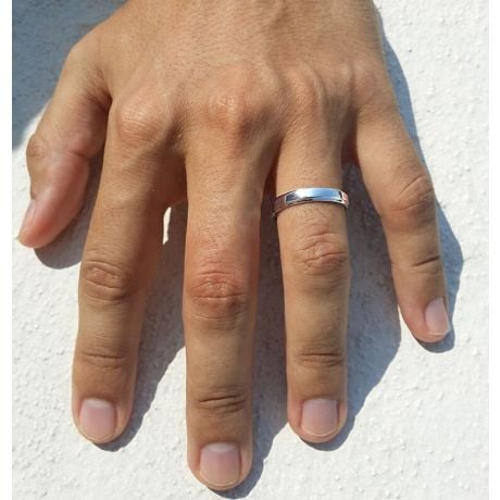 Anneau platine. Alliance androgyne Homme. Diamant | Adam