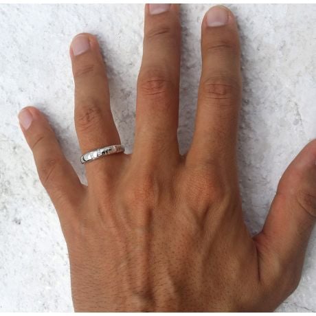 Bague Platine et Diamants pour homme | Toi et moi