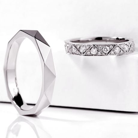 Alliance Triangulaire en Platine PT950 – Quintessence de Luxe