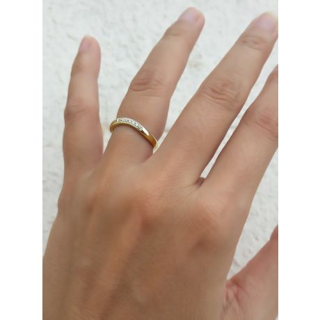 Alliance Femme. Or jaune. Diamants 0.040ct