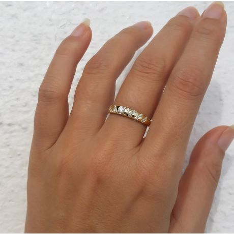 Bague Or jaune et Diamants pour femme | Toi et moi