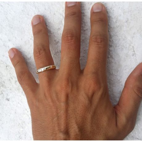 Bague Or jaune et Diamants pour homme | Toi et moi