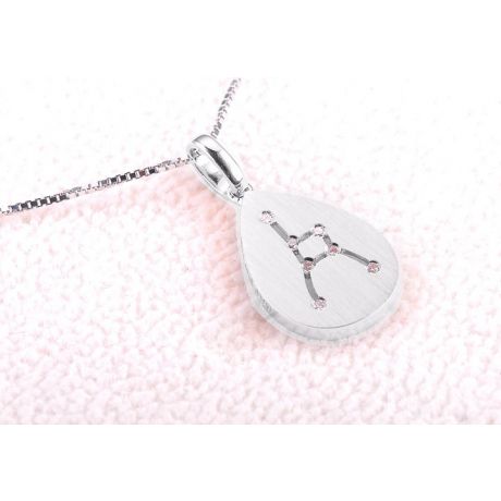 Pendentif astrologique - Constellation du cancer - Or blanc, diamants