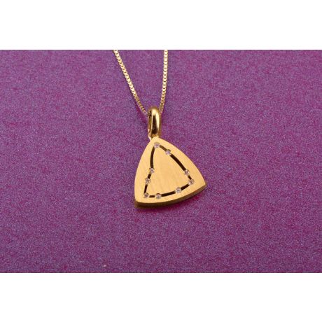 Pendentif signe astrologique - Constellation du capricorne - Or jaune