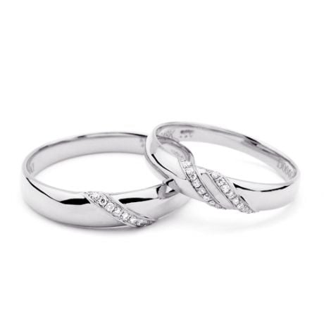 Alliance de Mariage Homme Sacha - Platine & Diamants