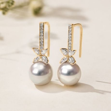 Crochet Oreilles Symphonie Nuptiale Or jaune