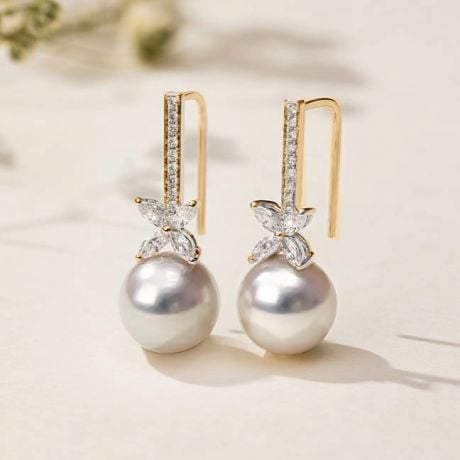 Crochet Oreilles Symphonie Nuptiale Or jaune
