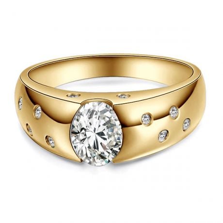 Bague pour homme or jaune 18cts - Mille éclats diamantés | Spencer