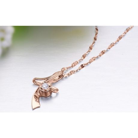 Pendentif diamant Signature - En or rose 18 carats