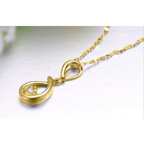 Pendentif lasso en or jaune et diamant - Attrape moi si tu m'aimes