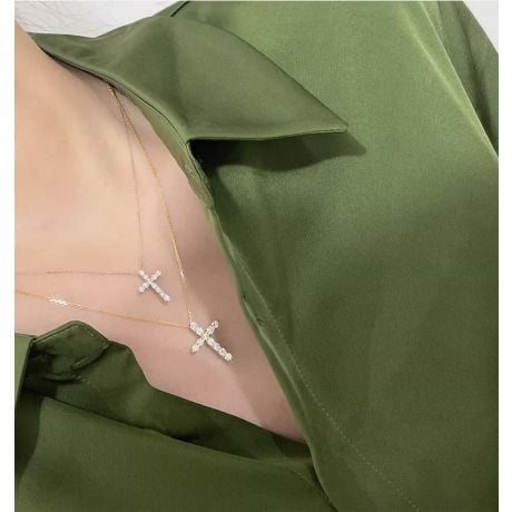 Pendentif religieux forme croix Or jaune