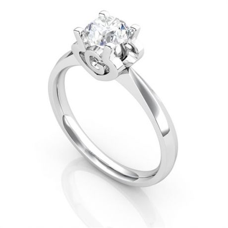 Bague prénom - Lettre G - Diamant, platine | Gemperles