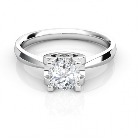 Bague prénom - Lettre O - Diamant, platine | Gemperles
