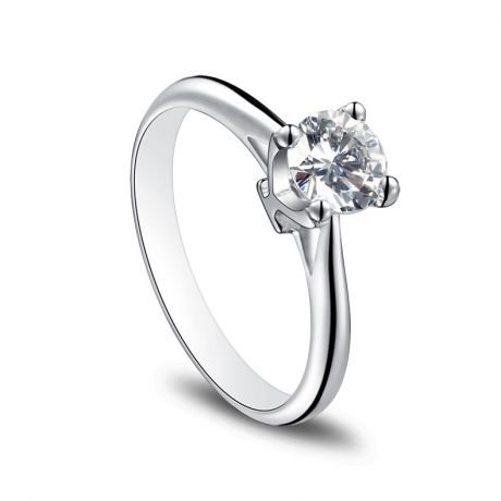 Bague lettre alphabet Y - Diamant, platine