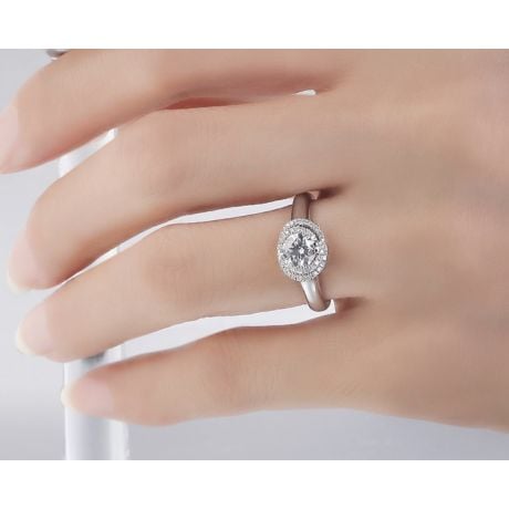 Bague Solitaire Gracieuse Majesté - Platine & Diamants Enroulés | Gemperles