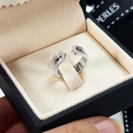 Alliance platine originale - Anneau discontinu pour Elle - Diamants | Sima