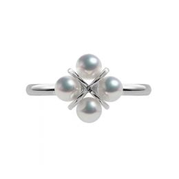Bague trèfle 4 perles - 2