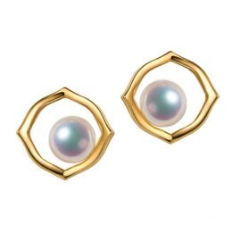 Boucle d oreille perle de culture - Perle Akoya Or jaune - Coco Chanel