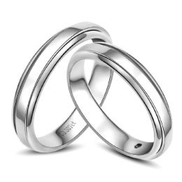 Anneaux platine. Alliances androgynes duo. Diamants | Madeline & Horizon