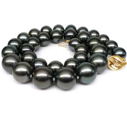 Collier perles Tahiti noires - Perle de culture Pacifique - 