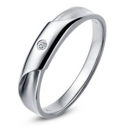 Alliance Homme - Platine - Diamant 0.045ct | Lucas