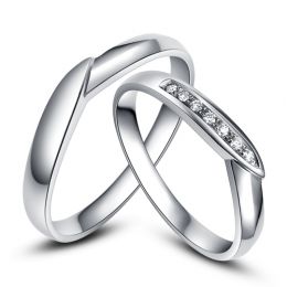Alliances Duo Charlotte & Yvan - Or Blanc & Diamants