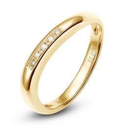 Alliance Femme. Or jaune. Diamants 0.040ct