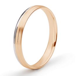 Alliance or Rose et Blanc. Bague créative pour Homme | Gary