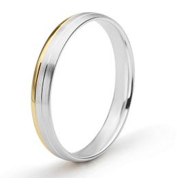 Alliance 2 ors liés - Bague créative pour Homme or blanc et 