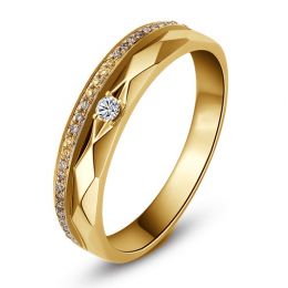 Alliance Homme 2 ors - Or jaune, rose - Diamants - Anneau à