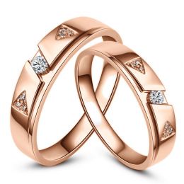 Alliances diamants - Or rose - Alliances Duo