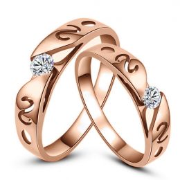 Mes alliances de mariage - Alliances Duo originales or rose,