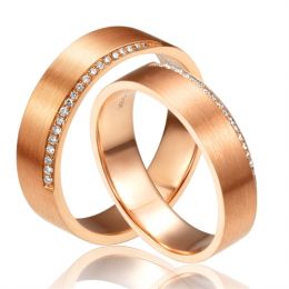 Alliances Couple. Or rose. Diamants 0.120ct