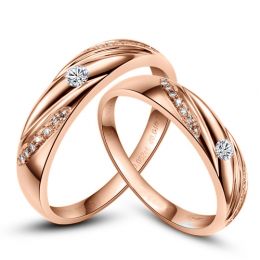 Alliances Étoiles - Alliances or rose diamants - Alliances D