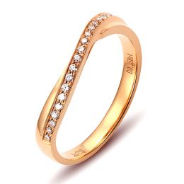 Alliance diamants ondulation précieuse - Alliance pour femme or rose | Métis 