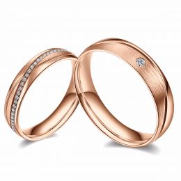 Alliances duo pour vos étreintes infinies or rose