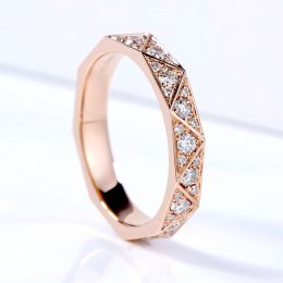 Alliance Triangulaire Or Rose 18 carats Diamants | Gemperles