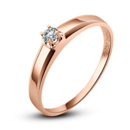 Alliance mariage originale - Alliance Femme - Or rose - Diam